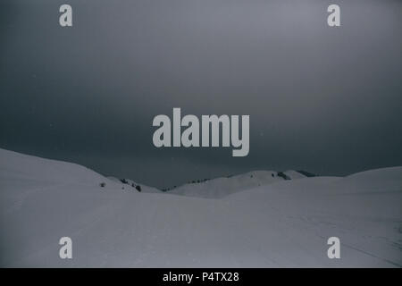 Austria, Kitzbuehel, Kitzbühel Horn, paesaggio invernale Foto Stock