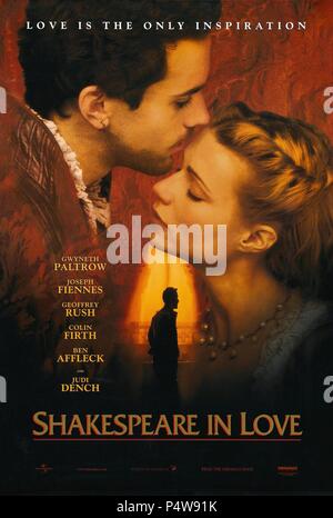 Pellicola originale titolo: Shakespeare in amore. Titolo inglese: Shakespeare in amore. Regista: John Madden. Anno: 1998. Credito: Universal Pictures / Album Foto Stock