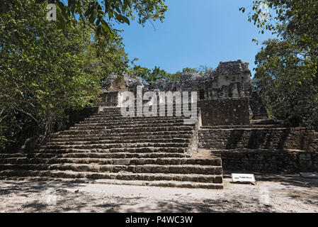 Le rovine della città maya di Calakmul, Campeche, Messico Foto Stock