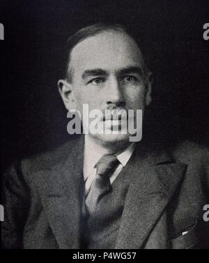 Ritratto di John Maynard Keynes, economista britannico e matematico. Foto Stock