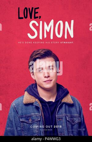 Pellicola originale titolo: Amore, Simon. Titolo inglese: Amore, Simon. Regista: Greg BERLANTI. Anno: 2018. Stelle: Nick Robinson. Credito: Fox 2000 Foto / Album Foto Stock