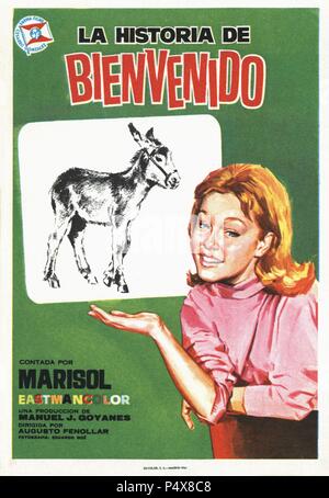 Cartello de la película La Historia de Bienvenido, con Marisol (Pepa Flores), dirigida por Augusto Fenollar. España, 1964. Foto Stock