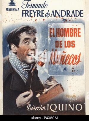Cartello de la película El Hombre de los Muñecos, con Fernando Freyre de Andrade, dirigida por Ignacio F. Iquino. España, 1943. Foto Stock