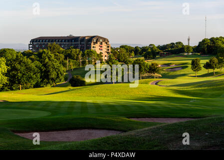 Newport, Wales, Regno Unito, 22 Giugno 2018: Il Celtic Manor Golf hotel e complesso turistico vicino a Newport in Galles REGNO UNITO Foto Stock