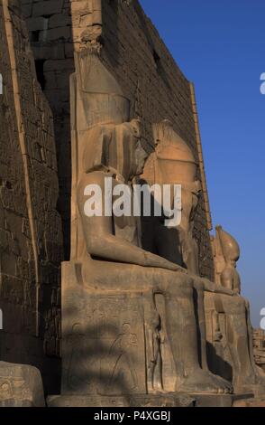 Ramesse II. Nuovo Regno. Tempio di Luxor. L'Egitto. Foto Stock
