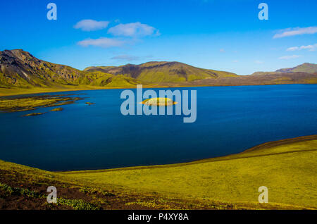 Landmannalaugar - un paesaggio fantastico in Islanda Foto Stock