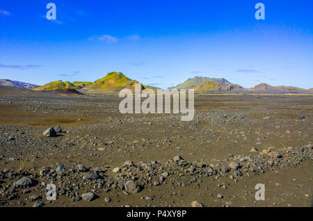 Landmannalaugar - un paesaggio fantastico in Islanda Foto Stock