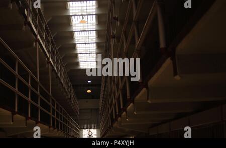 PRISION de la Isla de Alcatraz. Interno. San Francisco. Estado de California. Estados Unidos. Foto Stock