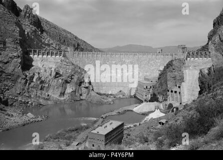 Diga di Roosevelt, Roosevelt, Arizona, Stati Uniti d'America, Russell Lee, Farm Security Administration, Maggio 1940 Foto Stock