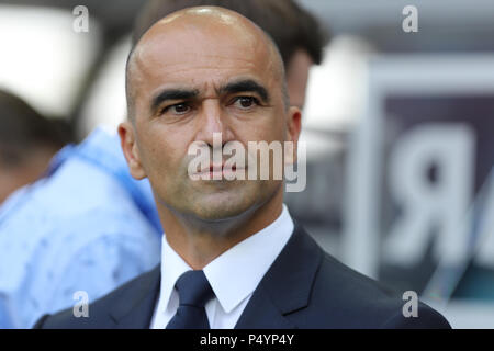 Spartak Stadium, Mosca, Russia. Il 23 giugno, 2018. Coppa del Mondo FIFA Football, gruppo G, Belgio contro la Tunisia; Roberto Martinez, allenatore del Belgio Credito: Azione Sport Plus/Alamy Live News Foto Stock