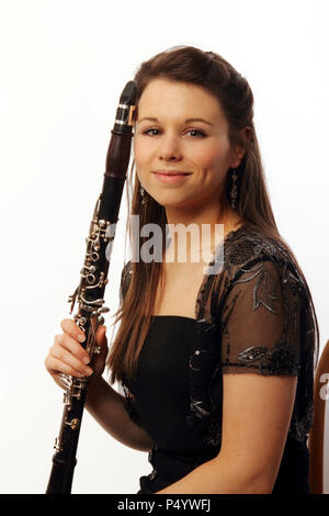 B Appartamento clarinetto player Foto Stock