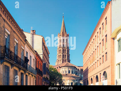 Francia, Haute-Garonne, Tolosa, la città vecchia, la Basilica di Saint Sernin Foto Stock