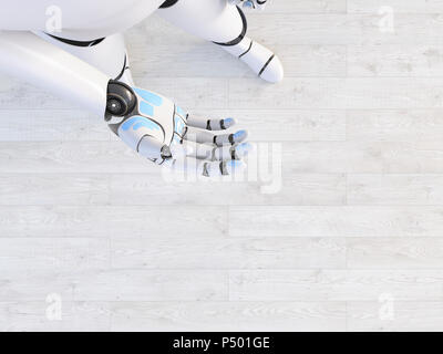 Mano di un robot, rendering 3D Foto Stock