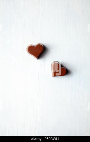 Cuori di cioccolato Foto Stock