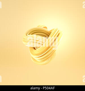 Abstract swirl blu, rendering 3D Foto Stock