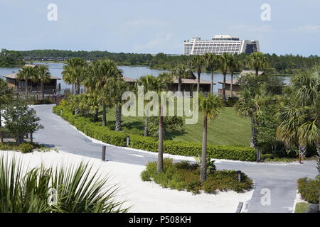 Viste generali della Polynesian Resort del Walt Disney World, a Orlando, Florida, Stati Uniti d'America Foto Stock