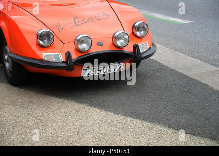 La Matra Sport M530SX qui a Le Mans durante il 2018 24 ore di circuito di gara. A pochi rimanenti francese rare vetture sport Matra era il gioiello della corona Foto Stock