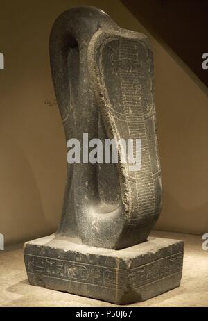 Arte Egizia Cobra di Amon-Ra. Il regno dei faraoni Nubiano. Xxv dinastia. Terzo Periodo Intermedio. Museo di Luxor. L'Egitto. Foto Stock