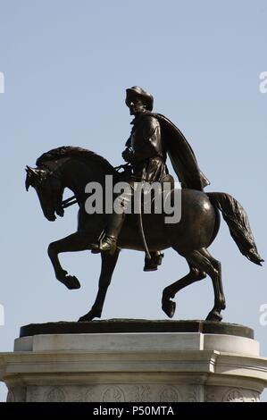 SAMUEL HOUSTON (1793-1863). Y Político soldado estadounidense. Gobernador de Texas. MONUMENTO A SAM HOUSTON (1924-1925), La obra de Enrico Filberto Cerracchio (1880-1956). HOUSTON. Estado de Texas. Estados Unidos. Foto Stock