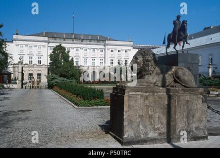 Il palazzo presidenziale. Situato nel Palazzo Radziwill. Varsavia. La Polonia. Foto Stock