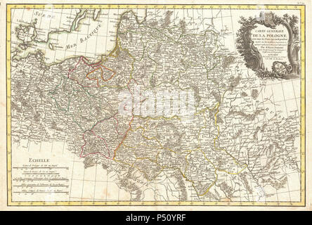 1771 Zannoni Mappa di Polonia e Lituania - Geographicus - Polonia-zannoni-1771. Foto Stock