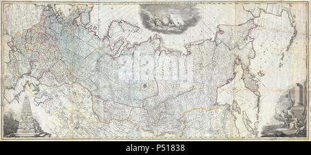 Parete 1787 Mappa dell'impero russo - Geographicus - Russia-ukn-1787. Foto Stock