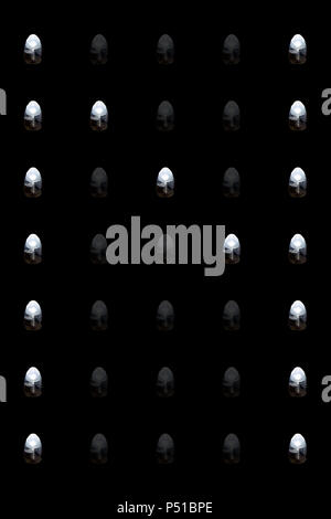 Primo piano del led luminose lettera N Foto Stock