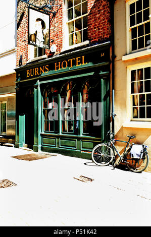 Burns Hotel, Market Street, York, Inghilterra Foto Stock