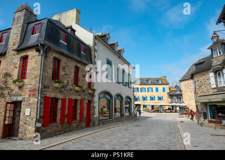 Le Faou centro città nel dipartimento di Finistère Bretagna nel nord-ovest della Francia Foto Stock