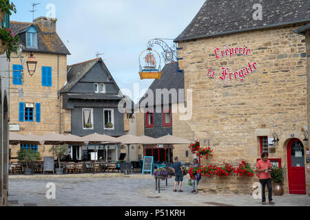 La Fregata ristorante Creperie in La Faou, Bretagna Francia Foto Stock