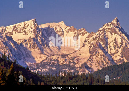 Trapper picco nella Bitterroot Mountains vicino darby, montana Foto Stock