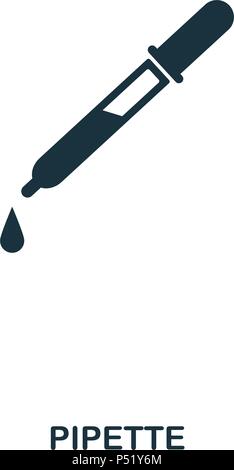 Icona di pipetta. Linea di icona di stile design. UI. Illustrazione dell'icona della pipetta. Pittogramma isolato su bianco. Pronto per l'uso nella progettazione web, applicazioni software, stampa. Illustrazione Vettoriale