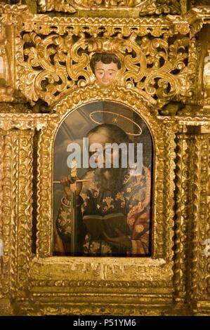 Il Perù. Città di Cusco. Il Palazzo Arcivescovile. Altare. . Foto Stock