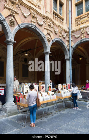 Mercati di vendita record di LP in vinile, Lille, Francia Foto Stock