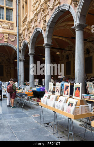 Mercati di vendita record di LP in vinile, Lille, Francia Foto Stock