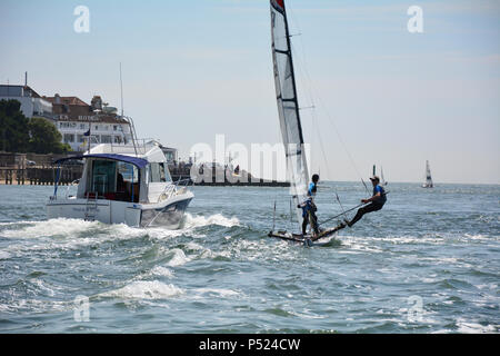 Il porto di Poole, Dorset, Regno Unito. Il 23 giugno 2018. Credito: JWO/Alamy Live News Foto Stock