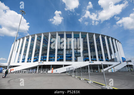 Nijni Novgorod, Russia. 24 giugno 2018:INGHILTERRA VS. PANAMA - Nizhny Novgorod stadium di Nizhny Novgorod, Russia, prima della partita tra Inghilterra e Panama, valido per il 2018 Coppa del Mondo svoltasi in (Foto: Ricardo Moreira/Fotoarena) Credito: Foto Arena LTDA/Alamy Live News Foto Stock