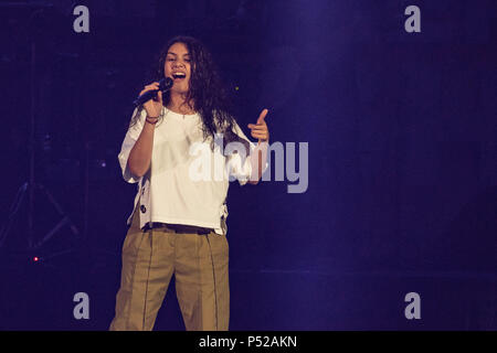 Rosemont, Illinois, Stati Uniti d'America. Il 23 giugno, 2018. ALLESIA CARA durante la B96 Estate Bash presso l'Allstate Arena in Rosemont, Illinois Credit: Daniel DeSlover/ZUMA filo/Alamy Live News Foto Stock