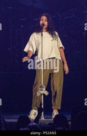 Rosemont, Illinois, Stati Uniti d'America. Il 23 giugno, 2018. ALLESIA CARA durante la B96 Estate Bash presso l'Allstate Arena in Rosemont, Illinois Credit: Daniel DeSlover/ZUMA filo/Alamy Live News Foto Stock