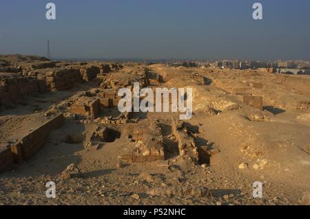 ARTE EGIPCIO. IMPERIO ANTIGUO. IV y V dinastia. MASTABAS del complejo funerario de Giza. EL GIZA. Egipto. Foto Stock