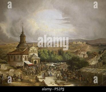 Anonimo dipinto. Xix secolo. Spagna. Prairie di sant Isidoro, c.1850. Museo municipale. Madrid. Foto Stock