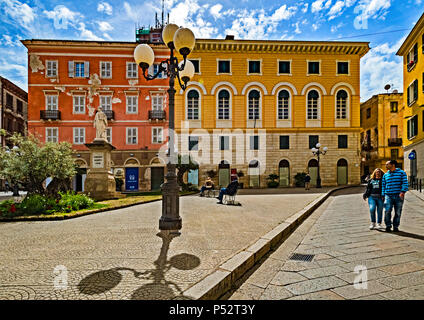 Italia Sardegna Sassari Azuni square Foto Stock