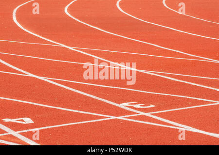 Via di corsa in stadium Foto Stock