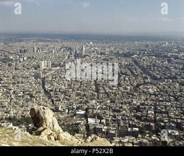 La Siria. Damasco. Panoramica della citta'. Vicino Oriente. Foto prima di siria guerra civile. Foto Stock