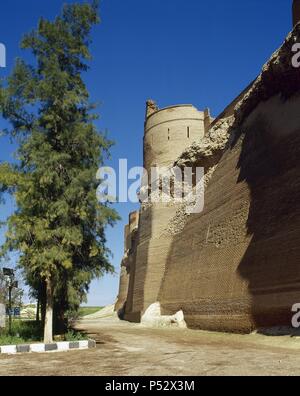 La Siria. Qal'at Ja'bar castello sulla riva sinistra del lago di Assad. Vicino Ar-Raqqah. Bastione. Vicino Oriente. Foto prima della Siria guerra civile. Foto Stock