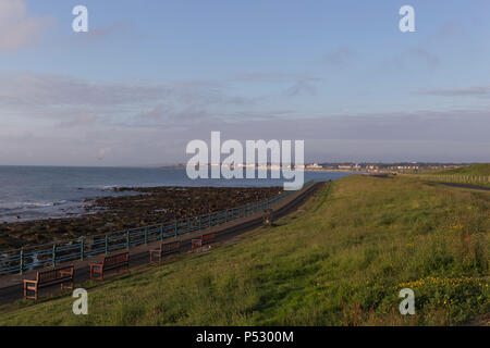 Vista verso sud in direzione di Whitley Bay Foto Stock