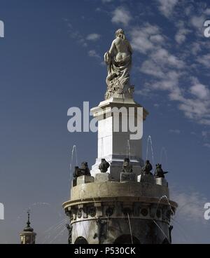 Spagna. Madrid. Aranjuez. Fontana di Venere o Mariblanca. Costruito nel 1762 da Juan Reyna. Saint Anthony's Square. Foto Stock