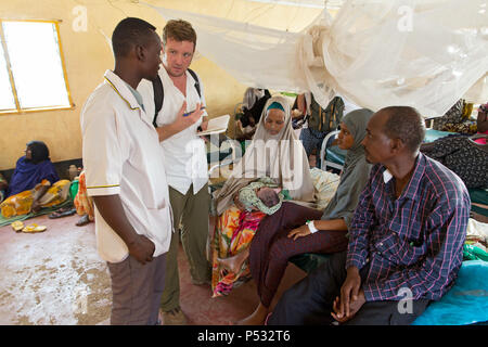 Kakuma, Kenya - materna stazione di nascita dell'Johanniter aiuti stranieri nel campo per rifugiati di Kakuma. Foto Stock