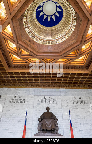 Chiang Kai Shek,la libertà, la democrazia, la libertà,Square,Plaza,Taipei,Taipei City,Taiwan,città,isola,Repubblica di Cina,roc,Cina,cinesi taiwanesi,,Asia,asiatica, Foto Stock