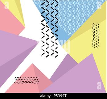 Hipster moderna astratta geometrica dello sfondo. avangarde retrò con sfondo multicolore di forme geometriche Illustrazione Vettoriale